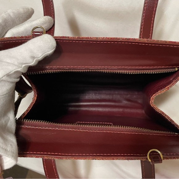 Etro Authentic Vintage Milano Red & Brown Fabric Paisley Tote Bag - Picture 6 of 15